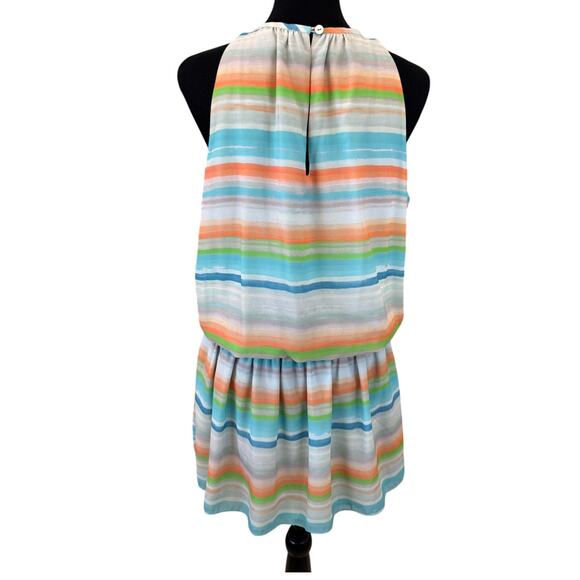 RAMY BROOK X RTR Women's Blue Multi Printed Paris Sleeveless Dress Size Large - Picture 5 of 8